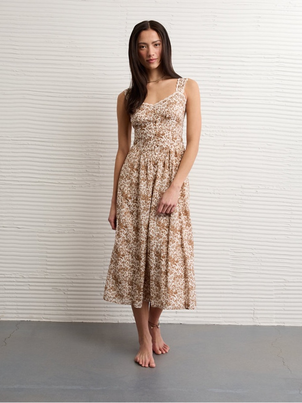 💐 | American Eagle Corset Dress NWOT | Brown | Size XL